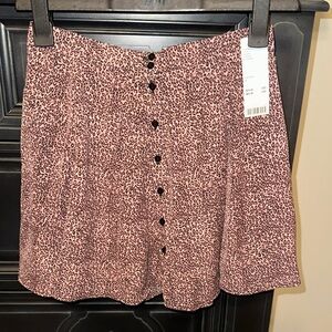 Urban Outfitters Pink Leopard Mini Skirt
